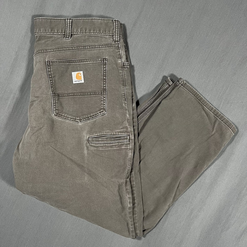 Carhartt Pants Mens 38x29 Rigby Canvas Relaxed Straight Rugged Flex Utility Work